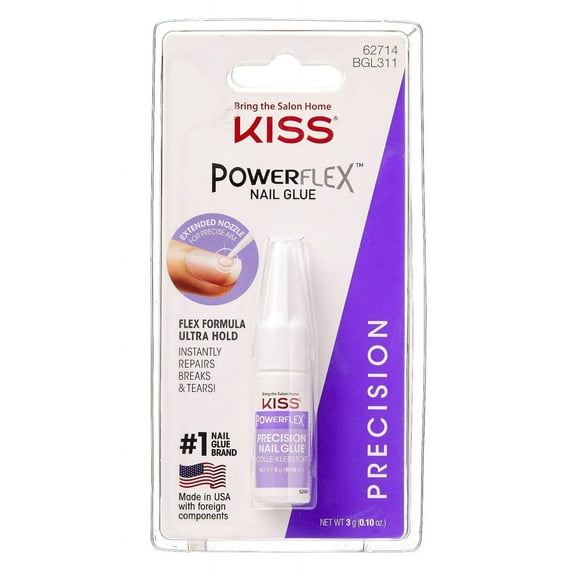 Kiss Powerflex Precision Nail Glue, 0.10 Oz, 2 Pack