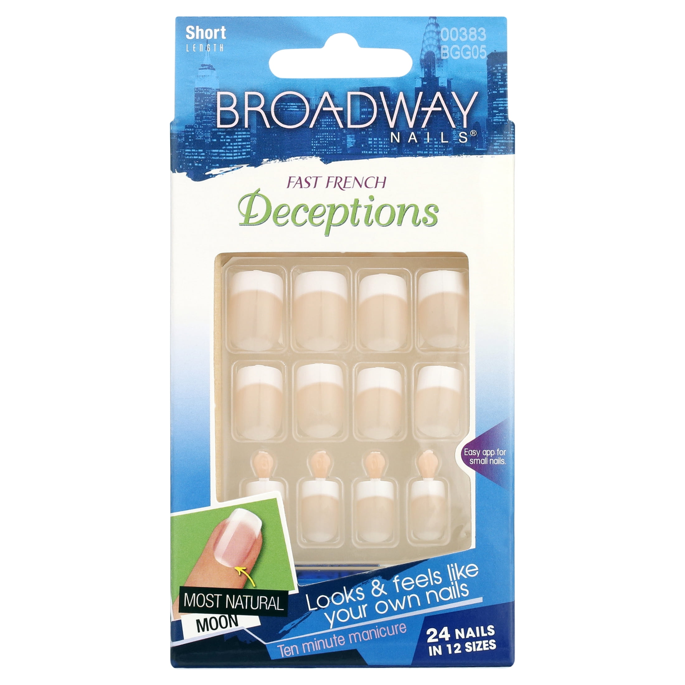 Kiss Products Broadway Nails Deceptions Nails, 24 ea