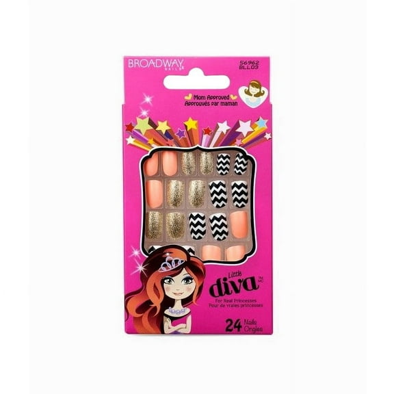 Kiss Products Broadway Nails Little Diva Nails, 24 ea