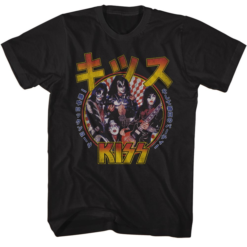 Kiss Rr All Nit Japanese Black Adult T-Shirt 2Xlt - Walmart.com