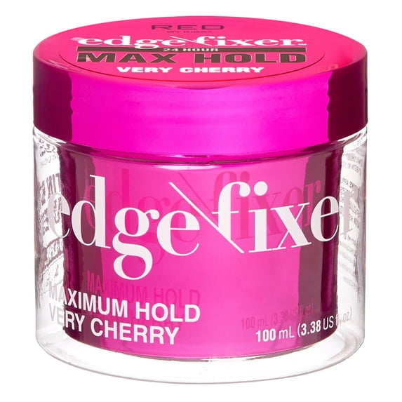 Kiss Red Edge Fixer Max Hold 24 Hour Very Cherry 3.38 Ounce Jar (100ml) (Pack of 2)