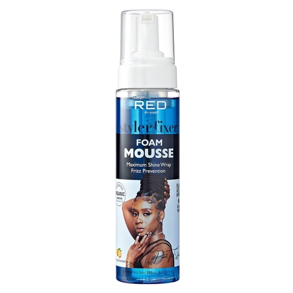 Kiss Red Styler Fixer Foam Mousse 8.7 Ounce (260ml) (Pack of 3)