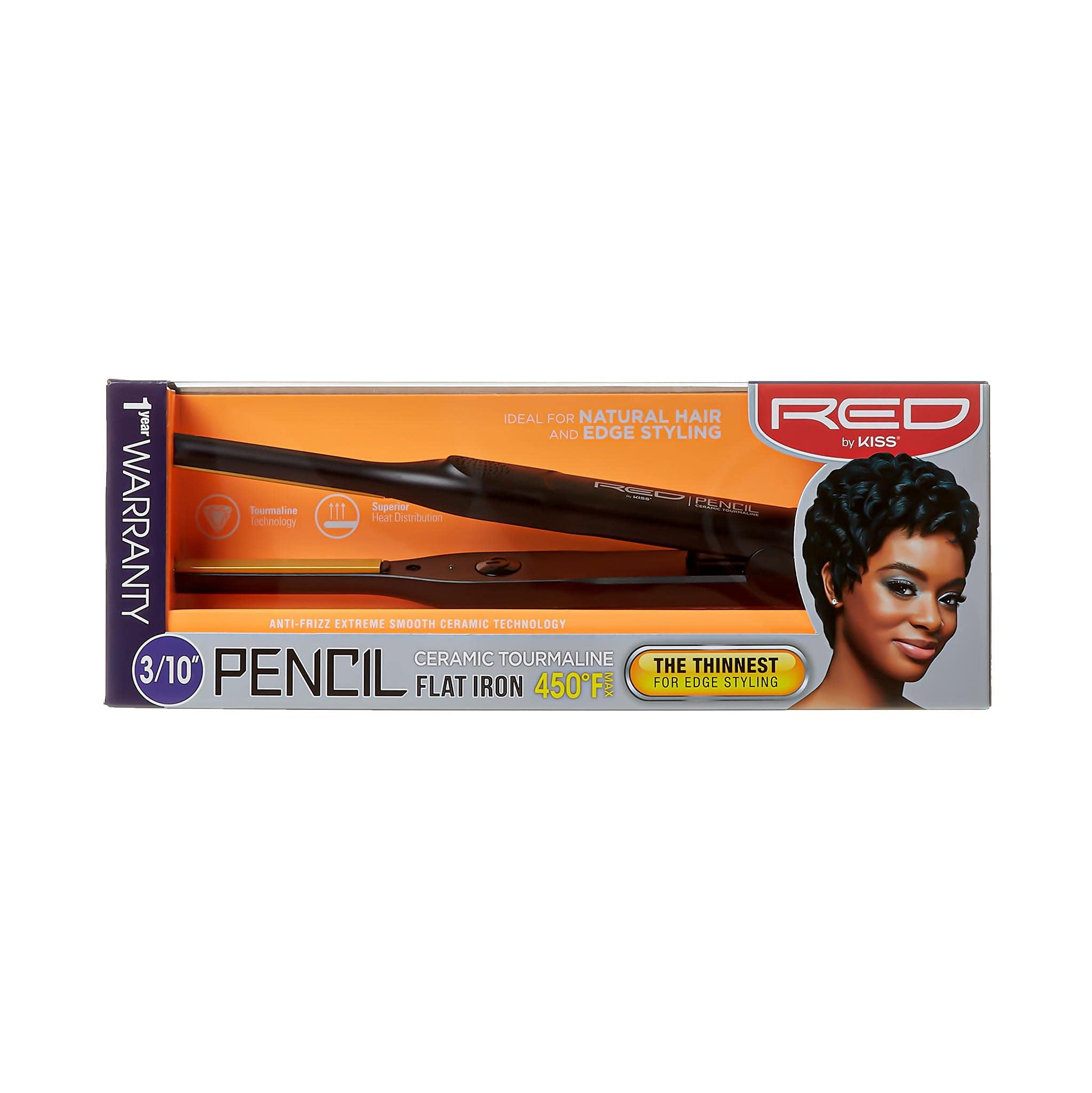 KISS, Hair Straightener, 0.3 Inch Pencil Flat Iron, Ceramic