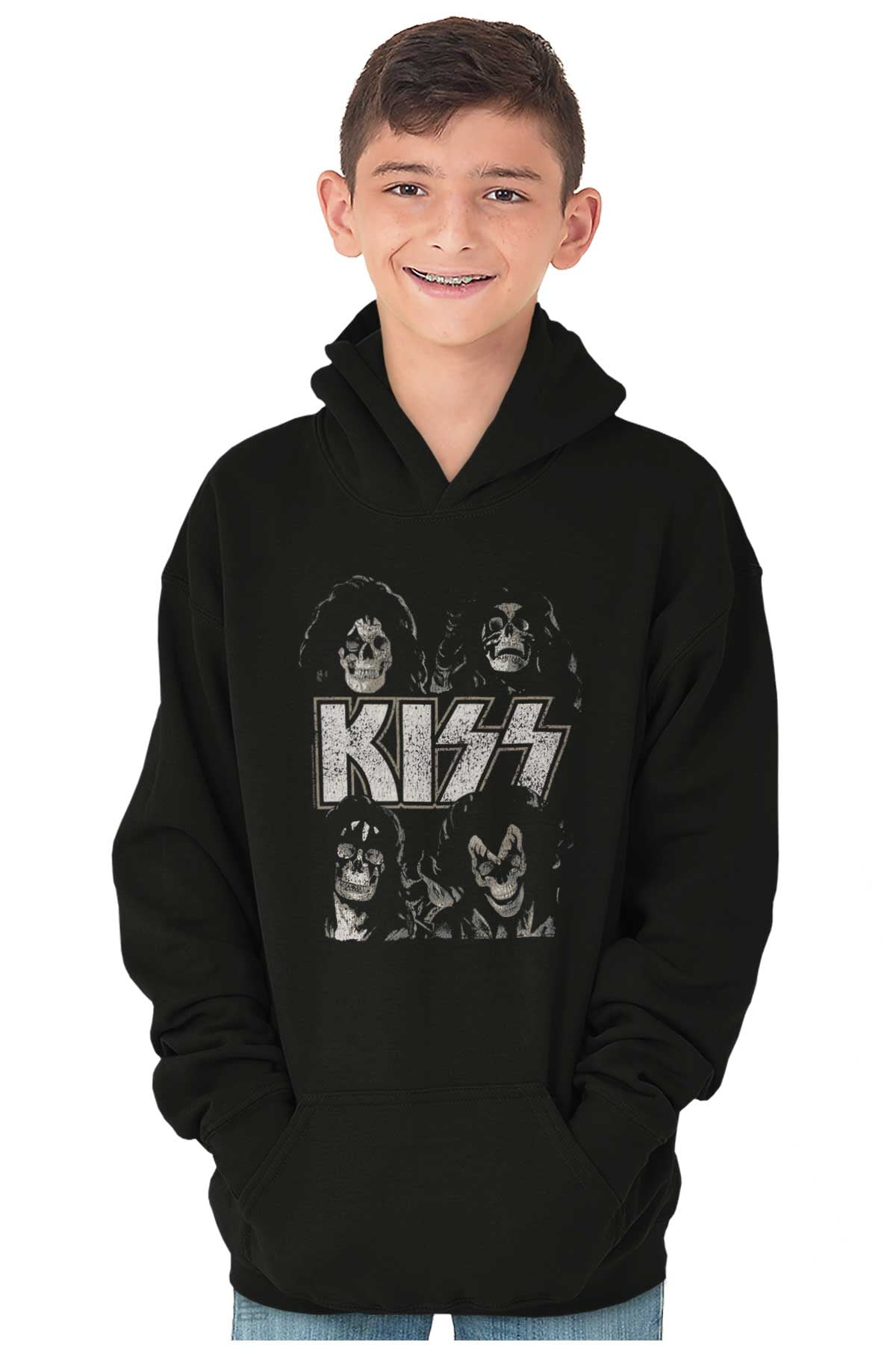 Kiss Band Let Go Rock N Roll Song Youth Hoodie Boy Girl Teen Brisco Brands Walmart