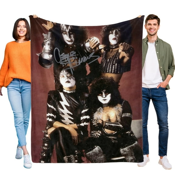 Kiss Rock Throw Blanket Gifts for Fans Lover Girls Boys Women Present Hoodie Him Bed 30"x40"