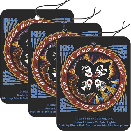 Kiss - Rock and Roll All Nite Road Rage Air Freshener - Vanilla Scent - 3 Pack
