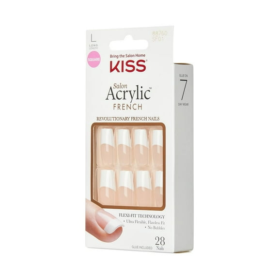 Kiss Salon Acrylic French 28 Nails Flexi-fit - Paris Lover