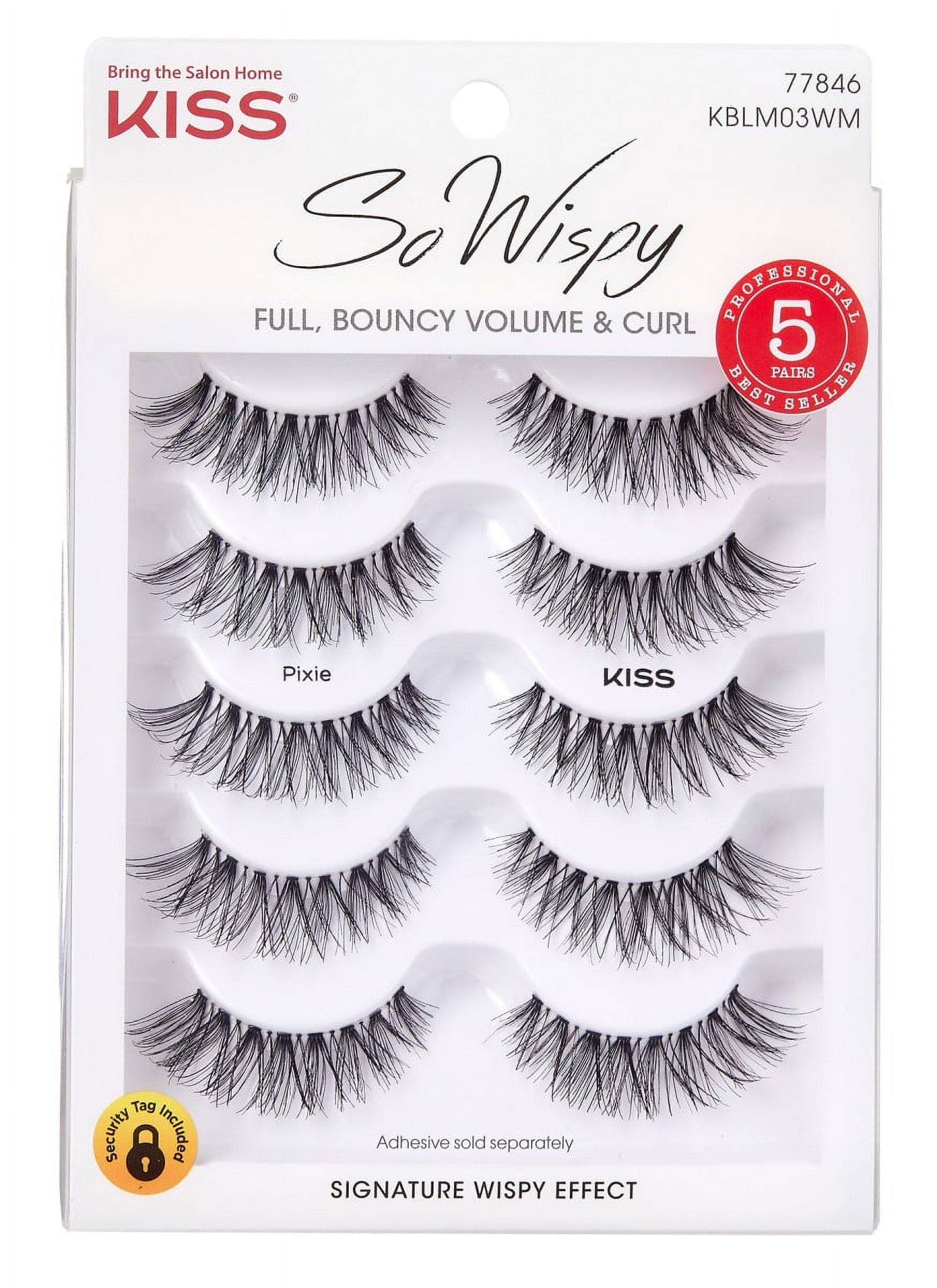 Kiss So Wispy Pixie Lashes 5 Pairs (Pack of 3)