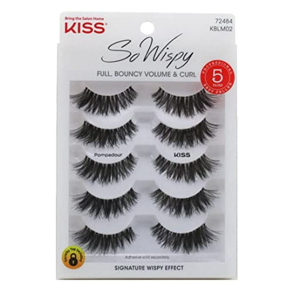 Kiss So Wispy Pompadour Lashes 5 Pairs (Pack of 2)