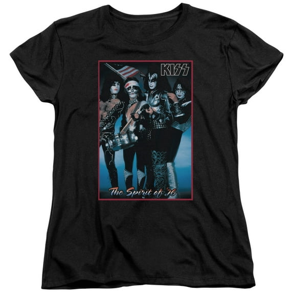 Kiss Spirit Of 76 S/S Women's T-Shirt Black