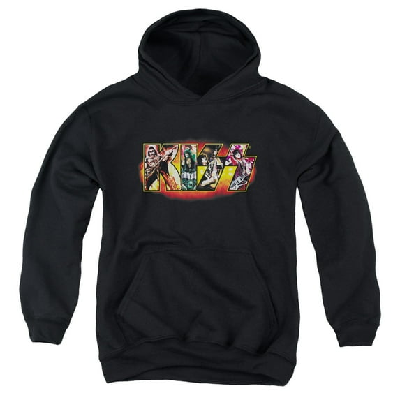 Kiss Stage Logo Youth Pullover Hoodie Sweatshirt Black