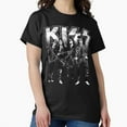 thumbnail image 1 of Kiss The Band Funny Rock Music Retro Vintage Graphic Aesthetic Fan Art Unisex Classic T-Shirt A150, From S to 5XL, 1 of 2