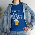 thumbnail image 1 of Kiss The Cook Bring Him A Beer Funny Beer T-Shirt, 1 of 2