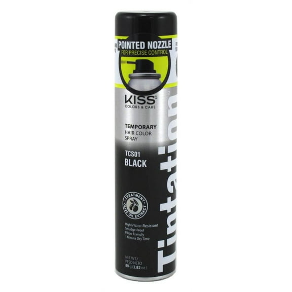 Kiss Tintation Temporary Color Spray Black, 2.82 Oz, 3 Pack