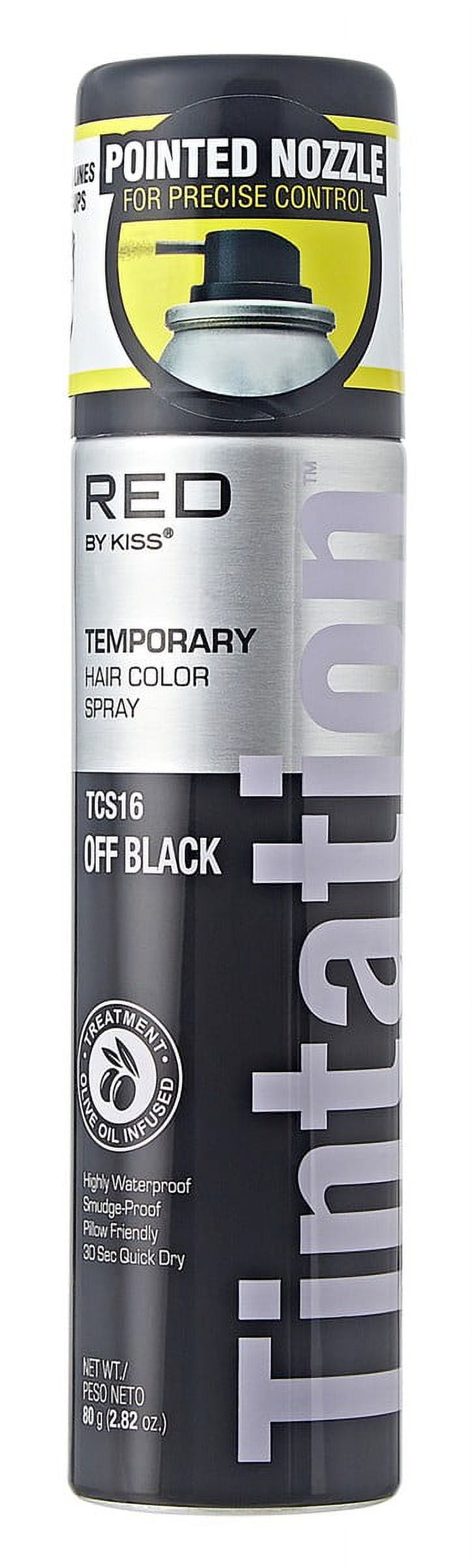 Kiss Tintation Temporary Color Spray Off Black 2.82 Ounce (Pack of 3)