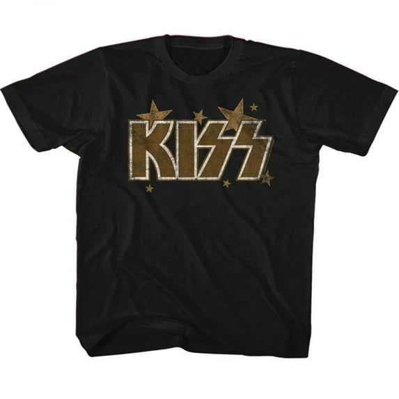 Kiss Stars Black Toddler T-Shirt 4T