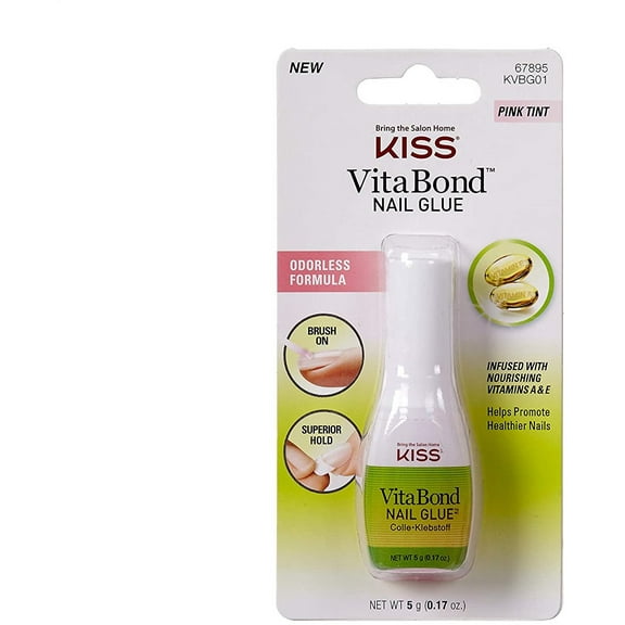 Kiss Vita Bond Nail Glue 0.17 oz (Pack of 4)