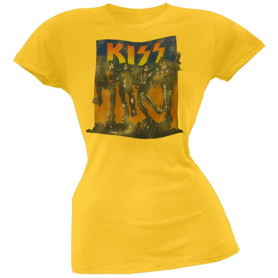 Kiss Women's Juniors Full Color Short Sleeve T Shirt