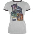thumbnail image 1 of Kiss Women's Juniors Monster Logo Ringer Short Sleeve T Shirt, 1 of 1
