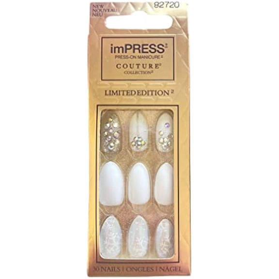 Kiss imPRESS Couture Collection Quartz Limited Edition Press-On Nails Manicure KT0713