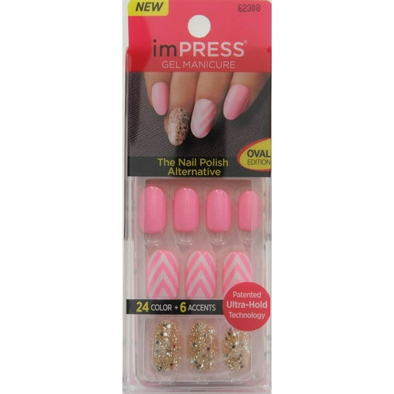 Kiss imPRESS (NEXT WAVE) Oval Short Press-On Manicure Nails