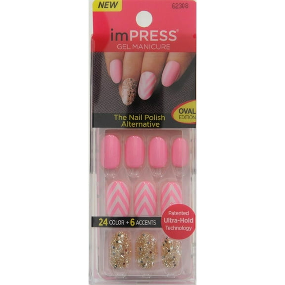 Kiss imPRESS (NEXT WAVE) Oval Short Press-On Manicure Nails