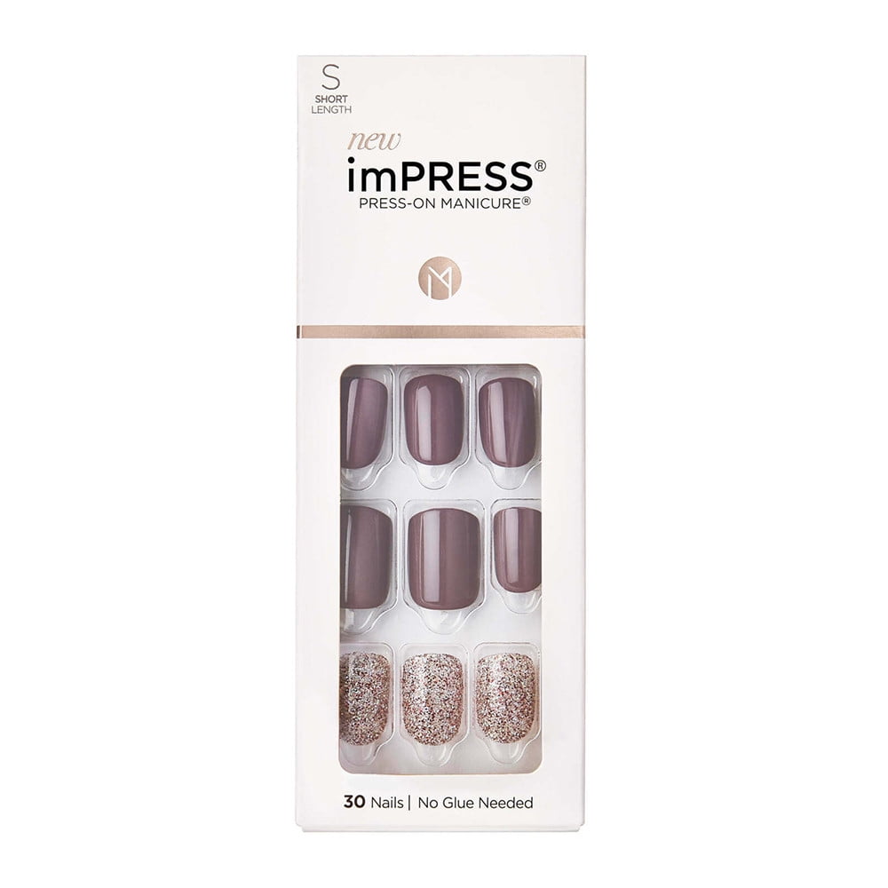 Kiss imPRESS Press on Manicure Press On Nails Flawless, 30 Ct, 2 Pack