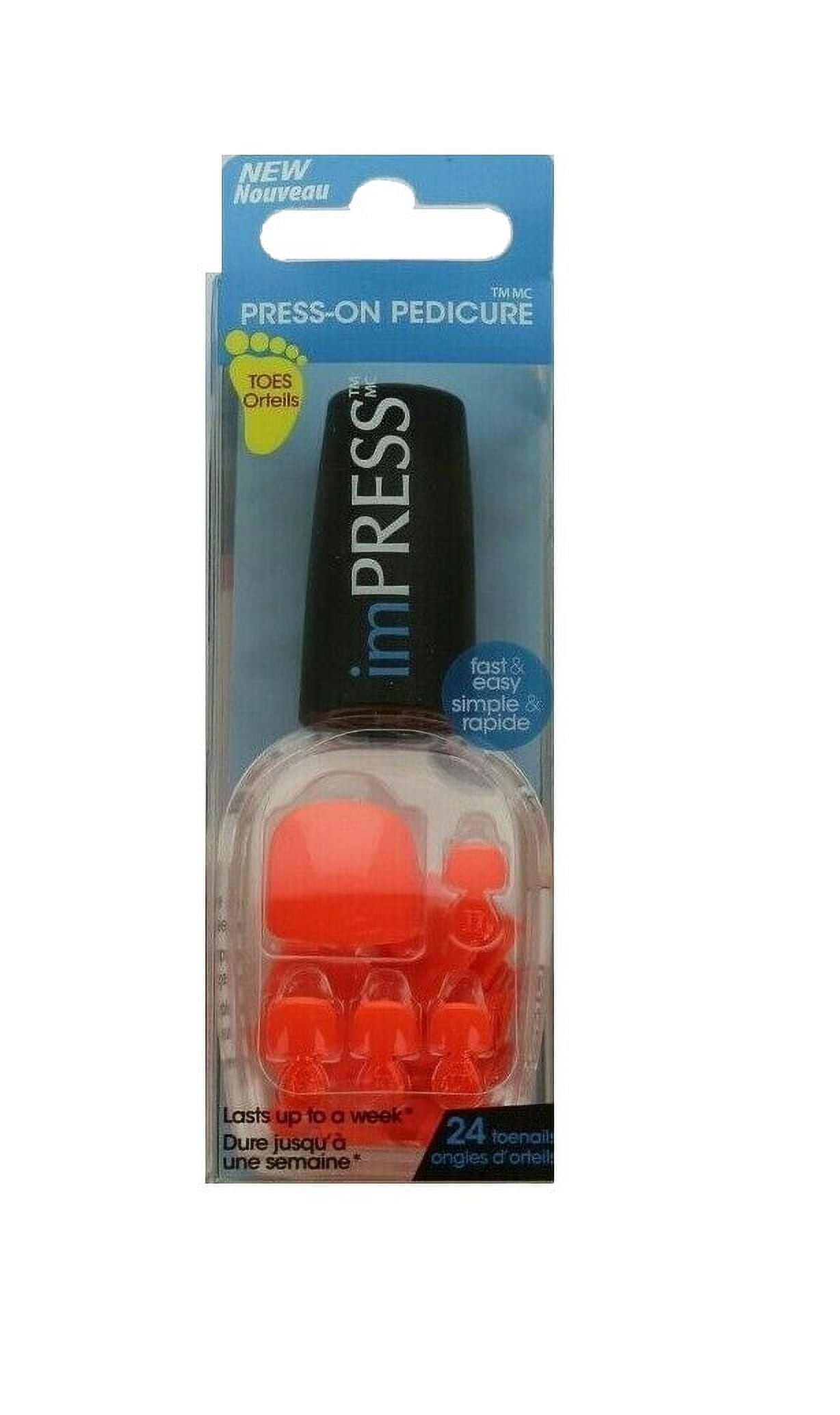 Kiss imPress Press On Pedicure Toenails 24 Count