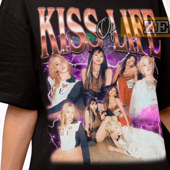 Kiss of Life Retro Kpop Shirt, KIOF Fan Shirt, Kiss of Life Sweatshirt, Kiss of Life Fan Merch, Kiss of Life Kpop Vintage Tee