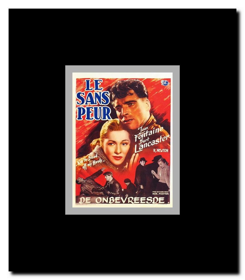 Kiss the Blood Off My Hands Framed Movie Poster