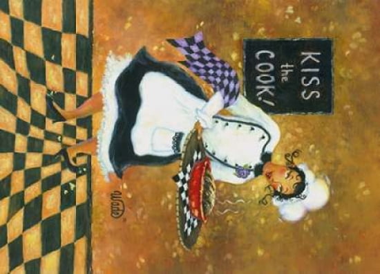 Kiss the Cook Canvas Art - Vicki Wade (18 x 24)