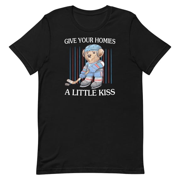 Kiss the Homies Unisex T-Shirt Funny Meme Graphic Tee, Playful Internet Humor Shirt, Trendy Gift for Friends