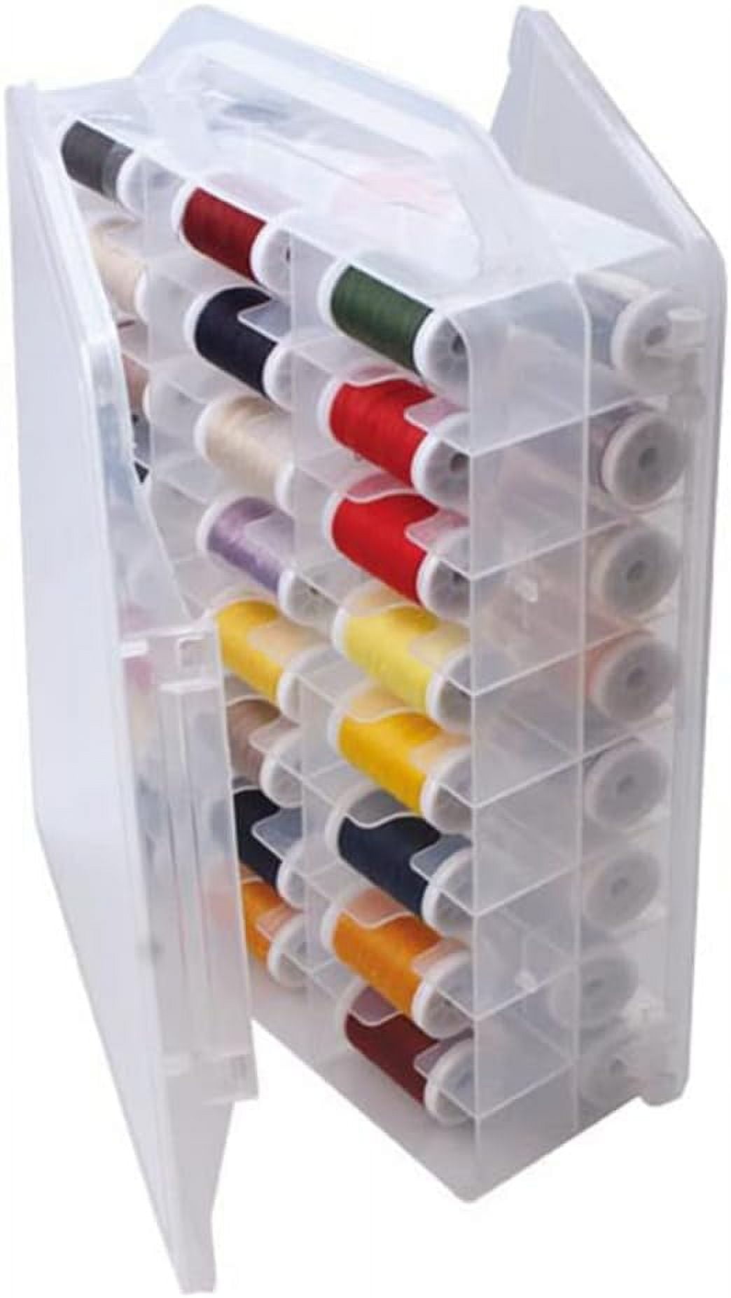 KissDate 46 Grids Sewing Organizer, Double Sided Thread Box Storage ...