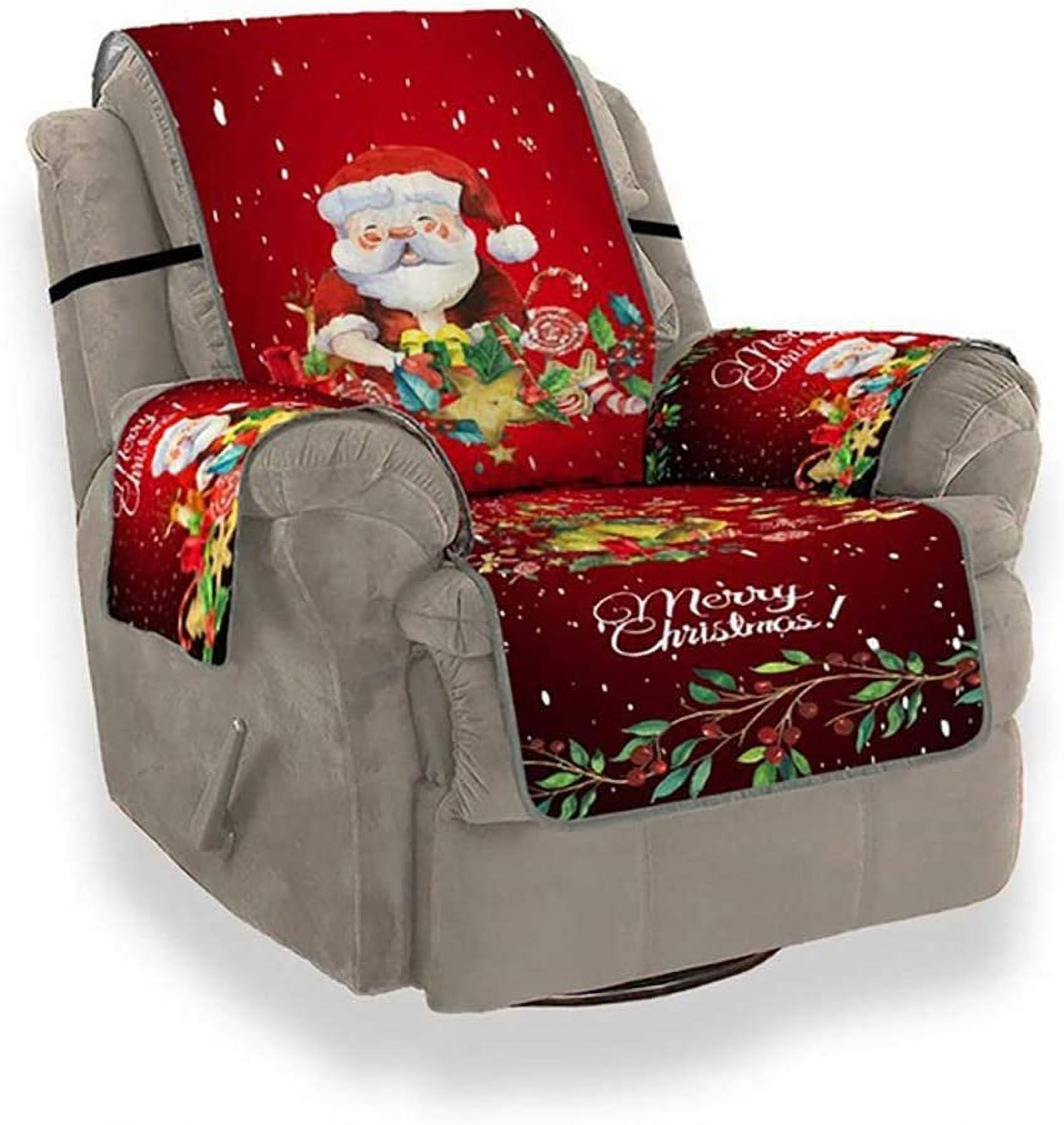 KissDate Christmas 3D Digital Printed Sofa Cover Xmas Sofa Protective