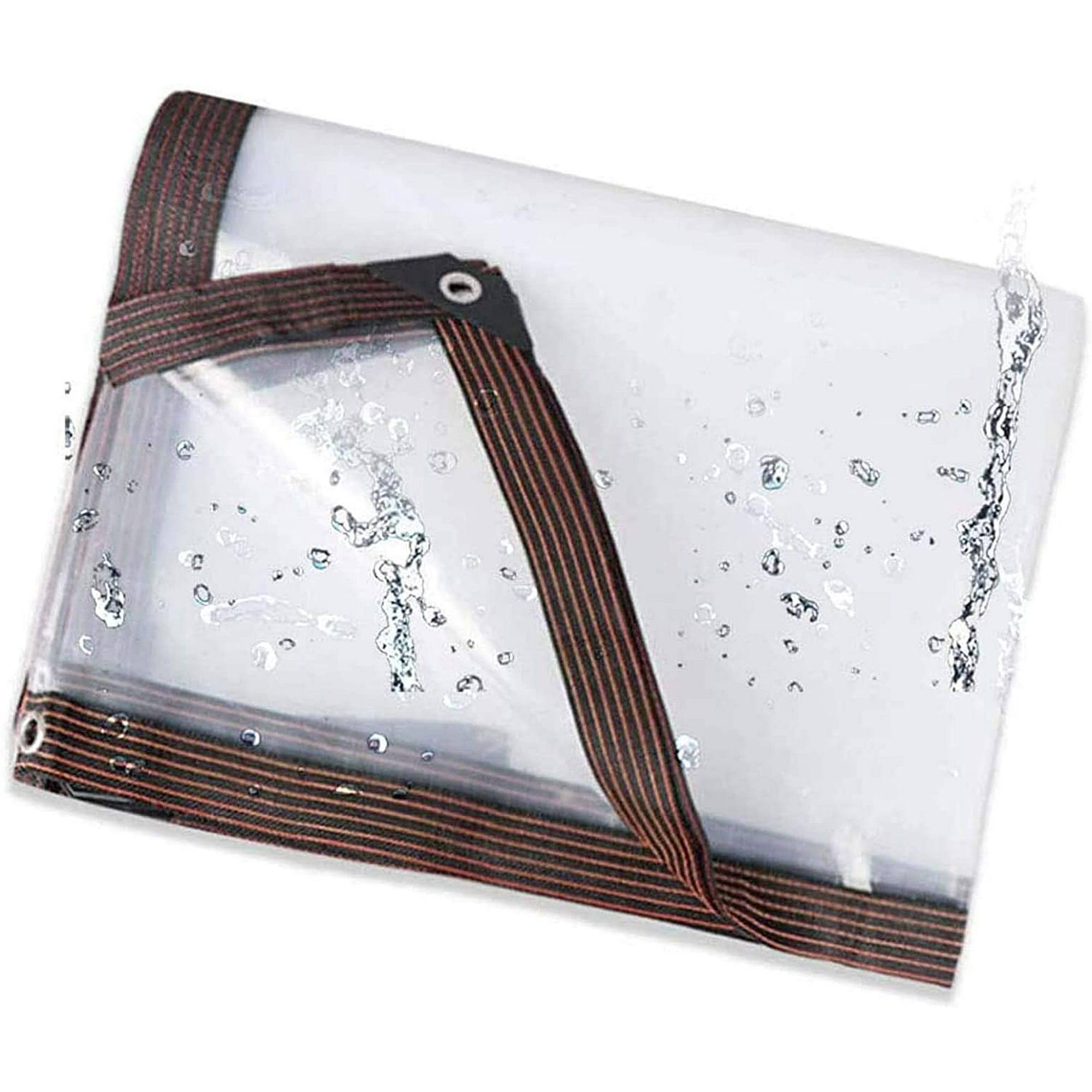 KissDate Clear Tarps Heavy Duty Waterproof 7*20 Feet, Transparent Tarp