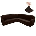KissDate Corner Sectional Couch Covers L Shape Sofa Cover Set Soft Stretch U Shaped Sectional