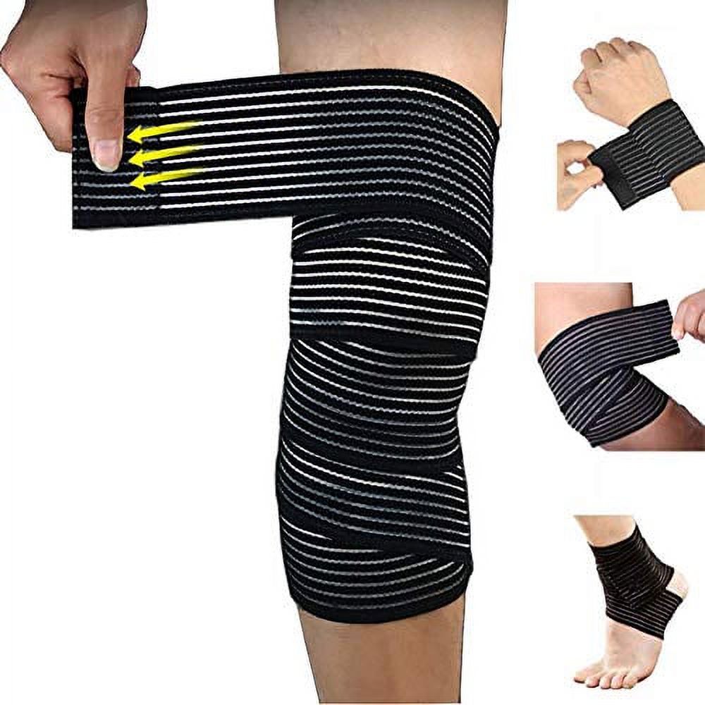 KissDate Extra Long Elastic Knee Wrap Compression Bandage Brace Support ...