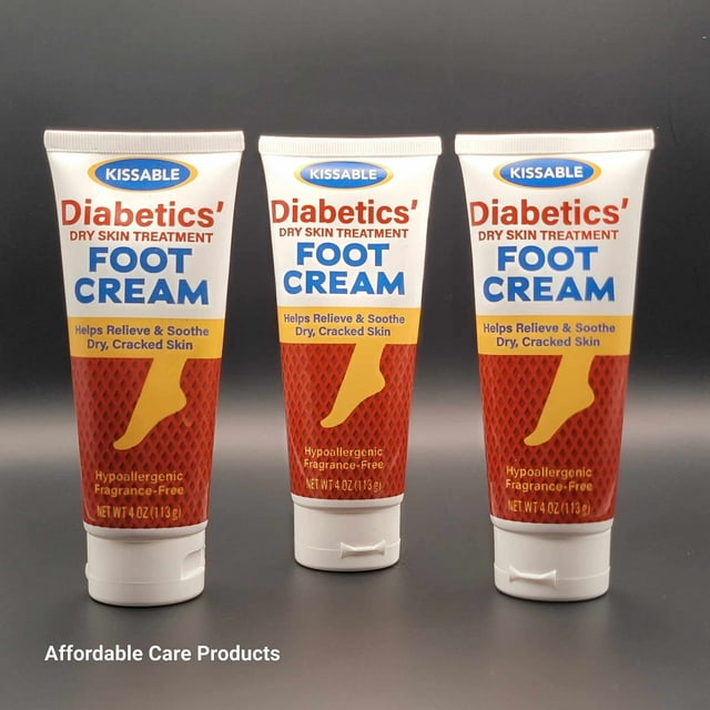 Kissable Medicated Diabetic Foot Lotion & Cream for Relieving Dry