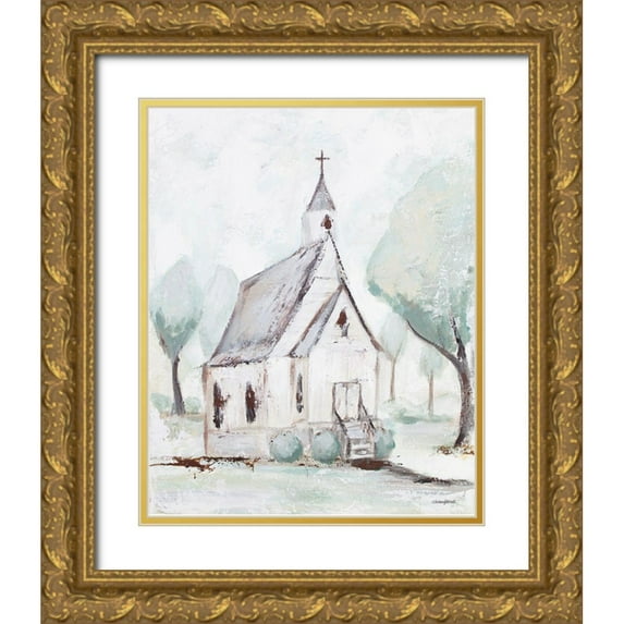 Kissell, Mackenzie 15x18 Gold Ornate Wood Framed with Double Matting Museum Art Print Titled - House of God