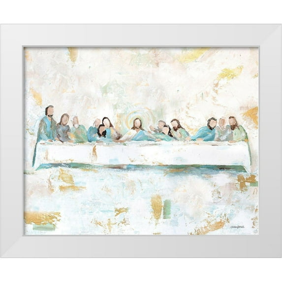 Kissell, Mackenzie 24x20 White Modern Wood Framed Museum Art Print Titled - Last Supper