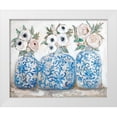 thumbnail image 1 of Kissell, Mackenzie 31x26 White Modern Wood Framed Museum Art Print Titled - Floral Trio, 1 of 4