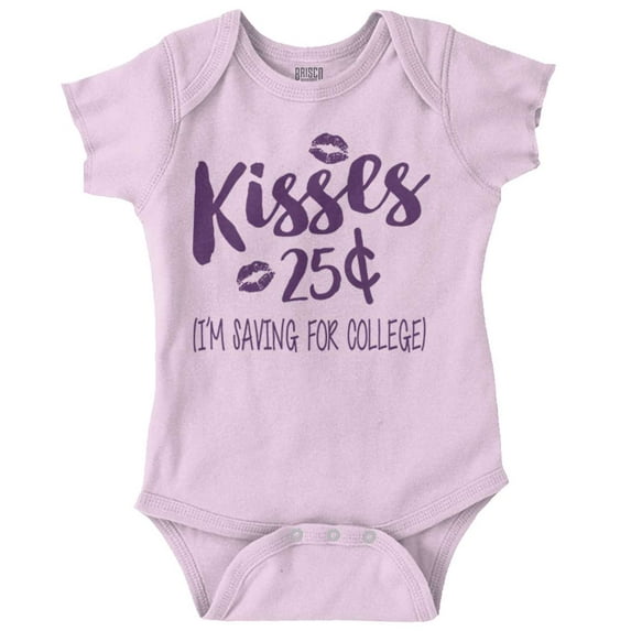 Kisses 25 Cents Saving For College Romper Boys or Girls Infant Baby Brisco Brands 24M