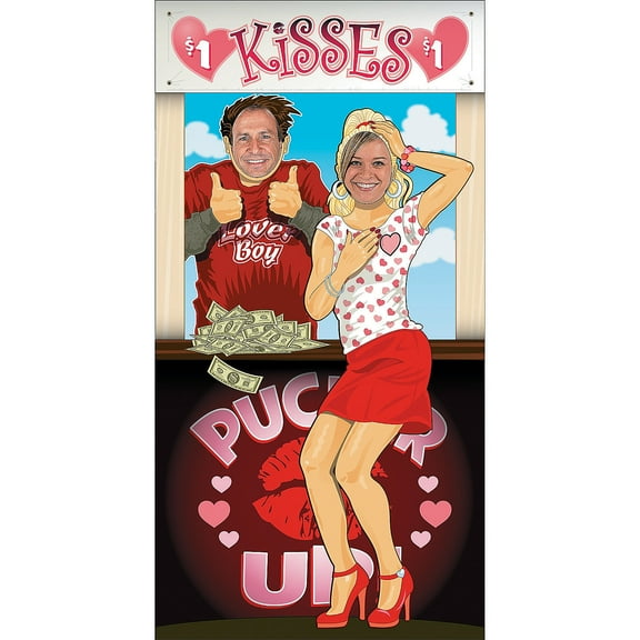 Kissing Booth Photo Door Banner - Party Decor - 1 Piece