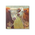 thumbnail image 1 of Kissing Cows Farm Animals Animals & Insects Painting Gallery Wrapped Canvas Print Wall Art, 1 of 7