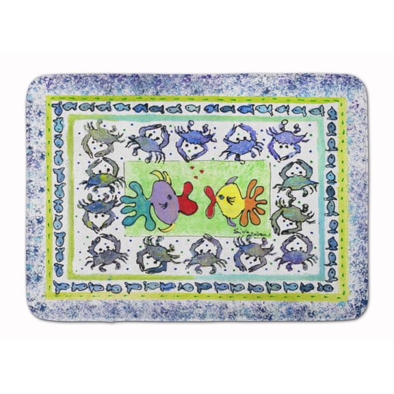 Kissing Fish Machine Washable Memory Foam Mat