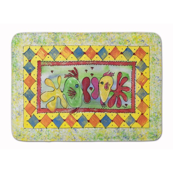 Kissing Fish Machine Washable Memory Foam Mat