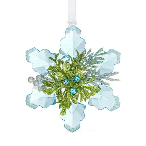 Kissing Krystals Winter Ice Snowflake Ornament