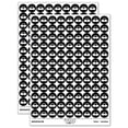 thumbnail image 1 of Kissing Swans Forming a Heart 200+ Round Stickers - Black - Matte Finish - 0.50" Size, 1 of 3