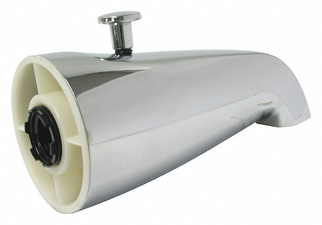 Chrome Universal Fit Pull-Up Diverter Tub Spout