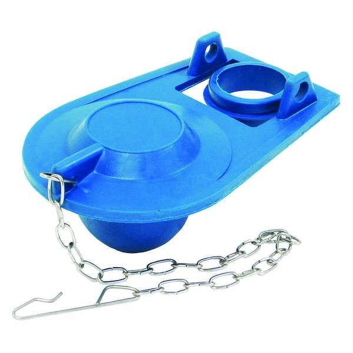Universal Fit Blue Silicone Toilet Flapper with Chain